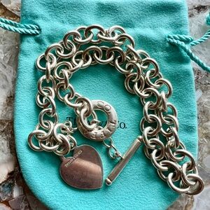 ✨️ Tiffany & Co. Silver Heart Tag Choker Necklace ✨️